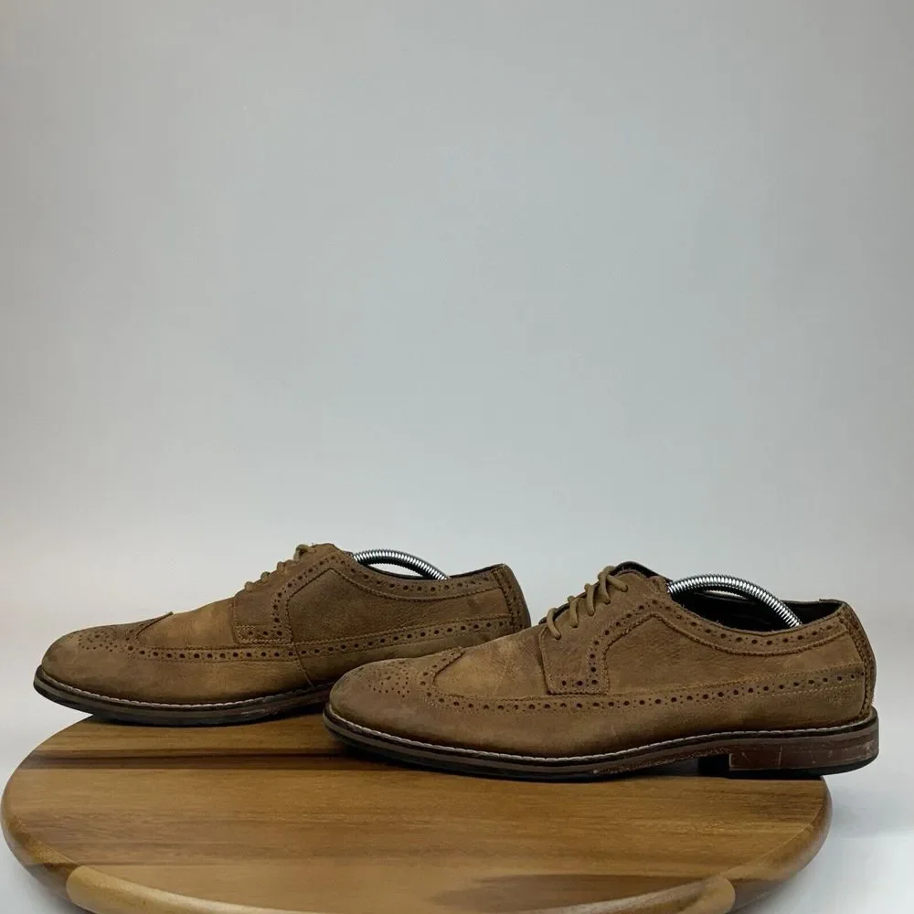 Mens Cole Haan Brown Leather Dressy‎ Comfort Wingtip Oxfords Shoes Size 10.5 M